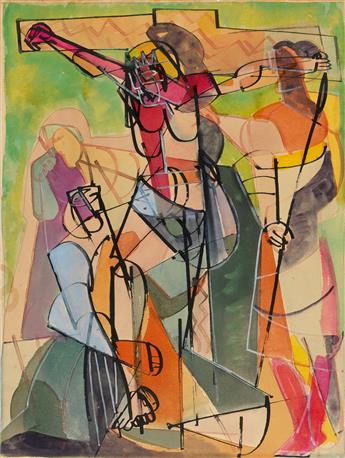 ROMARE BEARDEN (1911 - 1988) Untitled (Crucifixion).